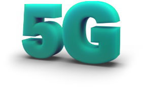 3D graphic of the word 5G