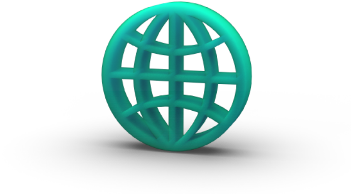 3D graphic of a globe