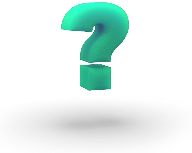 3D graphic of a question mark