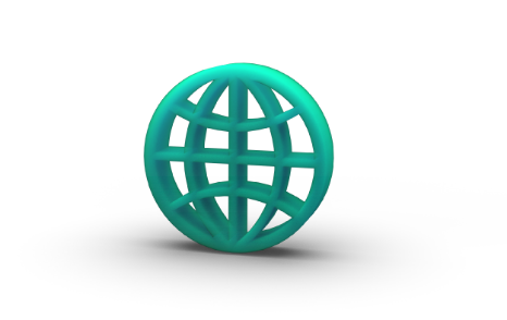 3D graphic of a globe