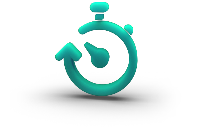 3D graphic of a stopwatch